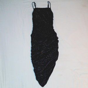 Black Sparkly Spaghetti Strap Dress